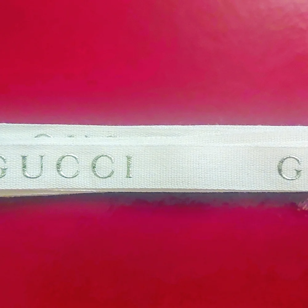 Gucci White Logo Ribbon 45 Inches Long